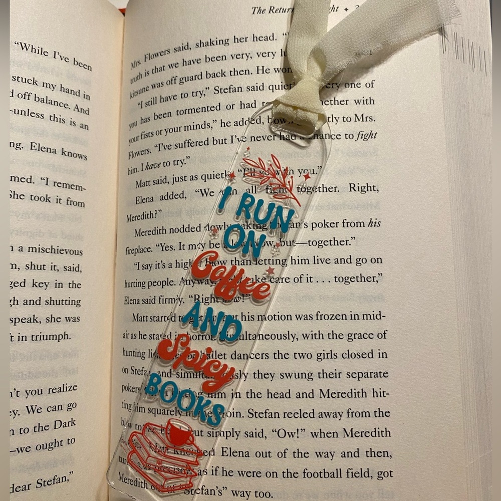 📚2/$10📚 I Run On Coffee and Spicy Books - Handcrafted Bookmark